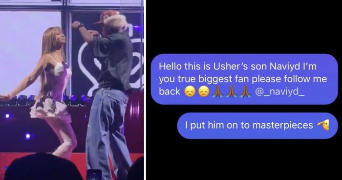 Usher's Son 'Stole' His Phone To DM His Favourite Singer, Now They're Dancing On Stage Together
