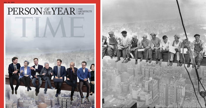 TIME Magazine Slammed For Replacing Iconic Workers Photo With AI Billionaires As 'Person Of The Year'