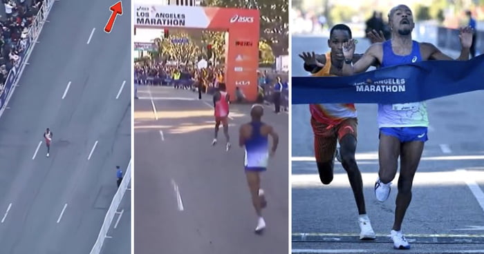 High School Coach Came Out Of Nowhere And Wins L.A. Marathon By 0.01 Seconds