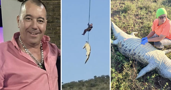 Police Airlifts Crocodile With Body Of A 59-Year-Old Businessman Inside
