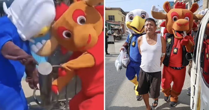 Police Disguised As World Cup Mascots Arrest Suspected Drug Dealer In Peru