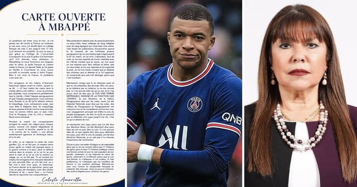 Paraguayan Senator Demands Apology From Mbappé In Open Letter After He Fired Back At Her Racist Remarks