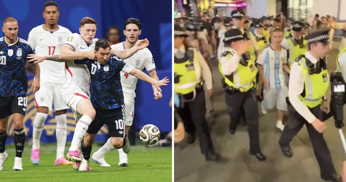 Argentina Supporter Rescued By Police In London After Being Swarmed By England Fans