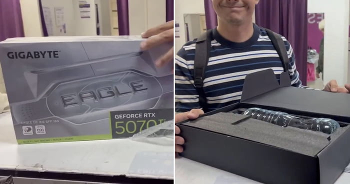 Man Buys RTX 5070 Ti, Gets A Water Bottle Instead