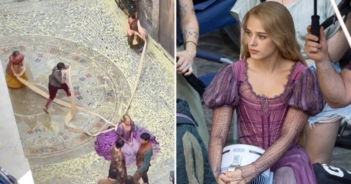 Live-Action 'Tangled' Set Photos & Videos Reveal First Look At Teagan Croft's Rapunzel