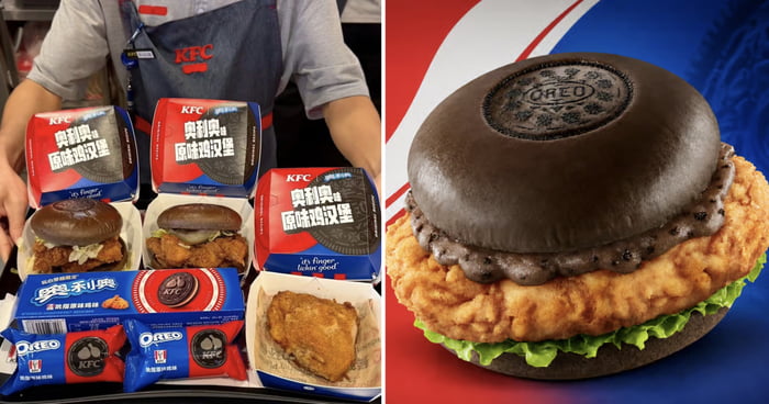 KFC And Oreo Launch Fried Chicken-Flavored Burger In China