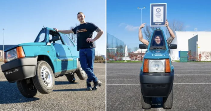 Mechanic Turns 1993 Fiat Panda Into Narrowest Car, Sets Guinness World Record